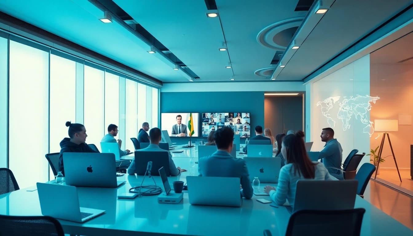 快连官网 showcases global connectivity in a modern office setting, emphasizing fast internet speeds and seamless user experience.