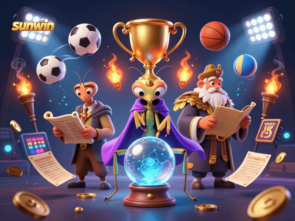 Experience sunwin's sports betting magic with vibrant characters and dynamic game elements.