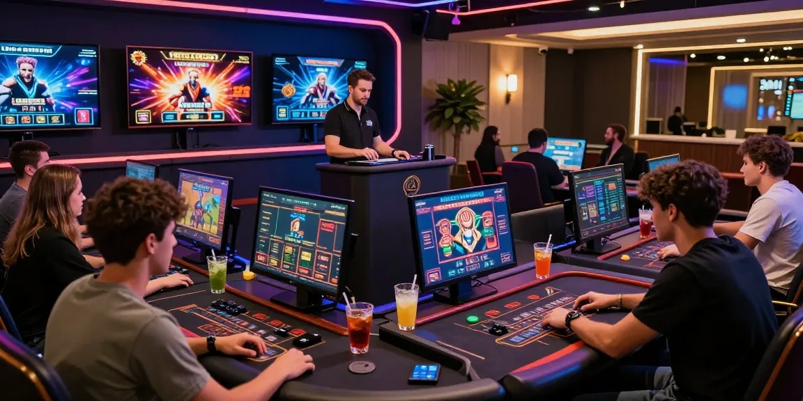 Trải nghiệm Game E2WIN tại sảnh casino trực tuyến với người chơi và dealer chuyên nghiệp.