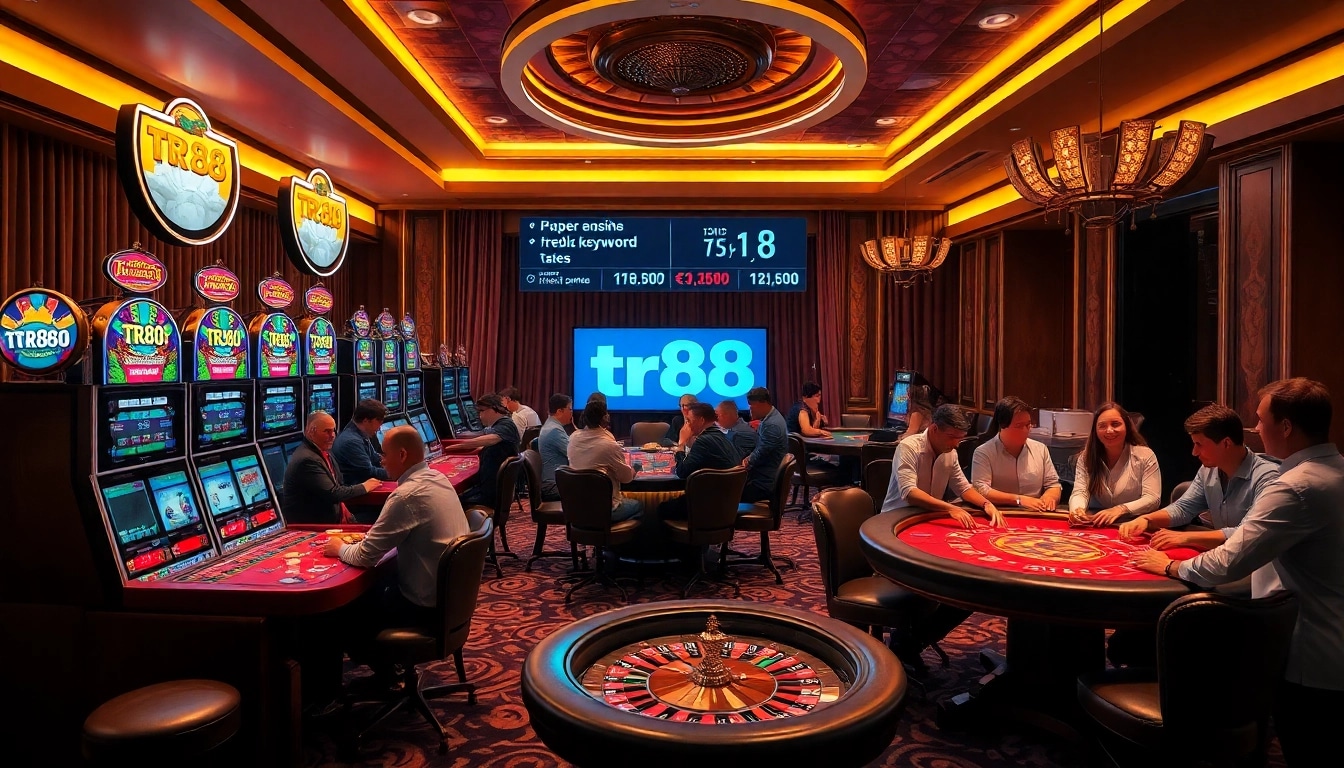 Gamble at tr88's vibrant casino with exciting slot machines and live poker tables.