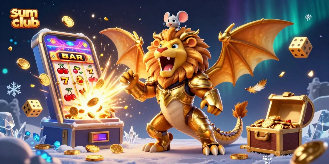 Engage with sum club's thrilling jackpot excitement featuring golden armor chimera, mobile casino games, and rich treasures.