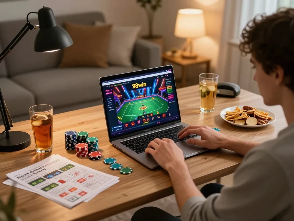 Engage in the thrilling game 98win at home with a customized online casino setup.