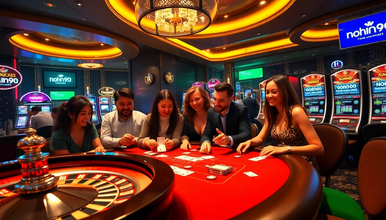 Experience excitement at nohu90 with players enjoying the thrill of casino games.