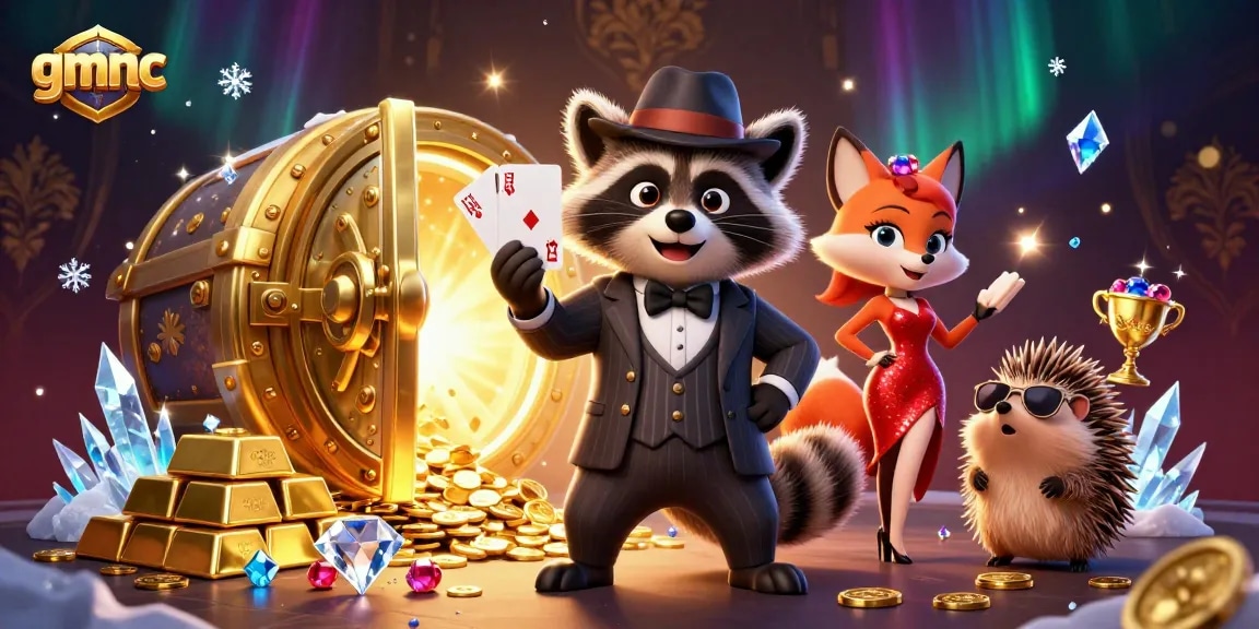Experience winning strategies with gmnc in this vibrant casino illustration filled with gems.