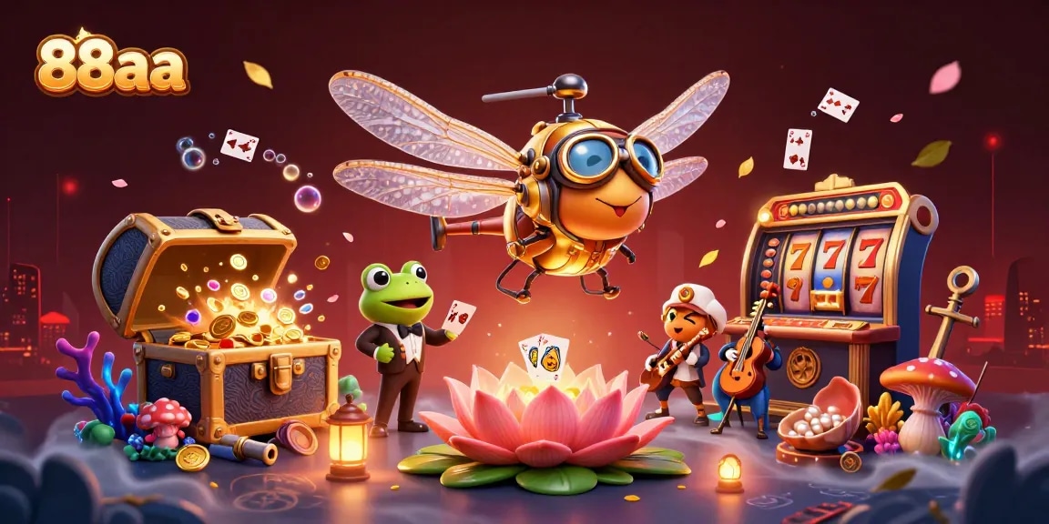 Experience thrilling gameplay at 88aa casino with vibrant characters, cards, and treasures!