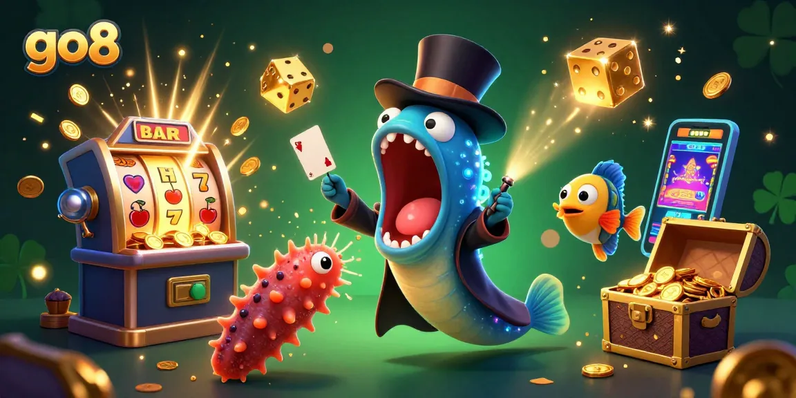 Experience the thrilling action of go8's vibrant casino with a magical underwater gambling scene.