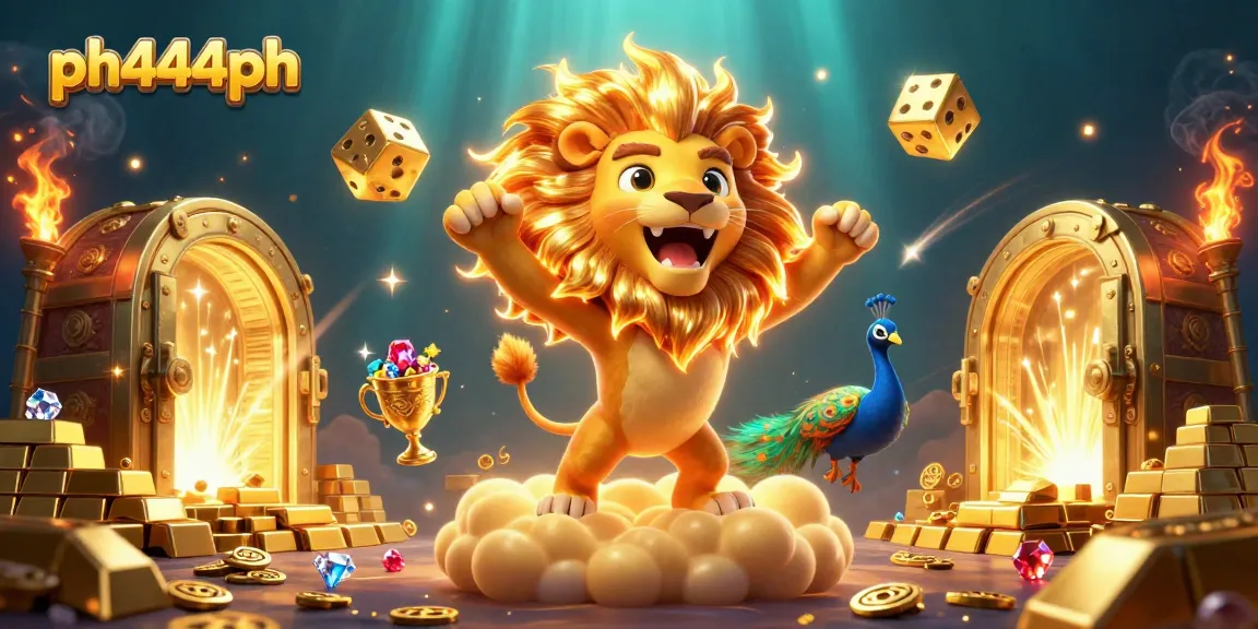 Experience thrilling gameplay at ph444ph with a vibrant 3D illustration showcasing casino excitement.
