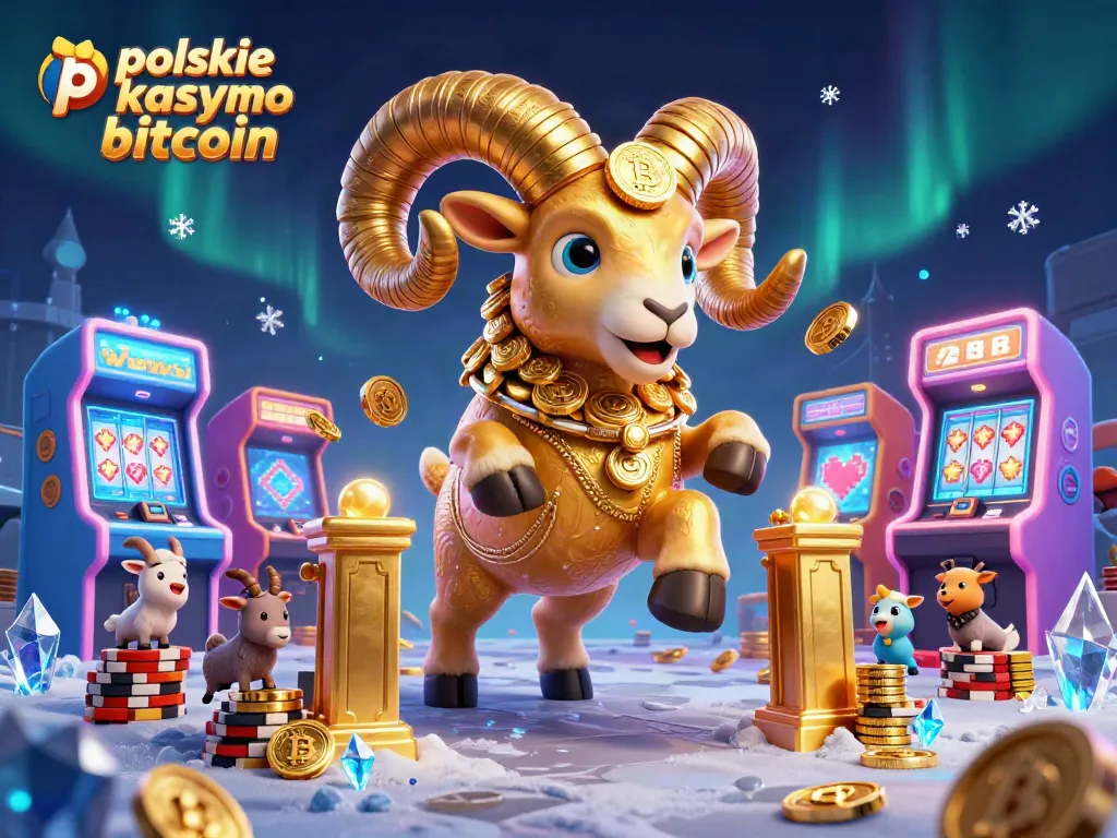 Spin to win at polskie kasyno bitcoin with an exciting scene of 3D animated casino elements.