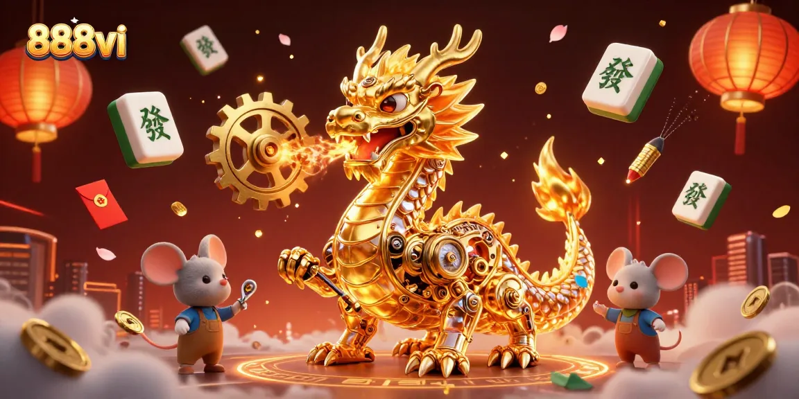 Experience thrilling gameplay at 888vi with a captivating 3D illustration of dynamic gaming elements.