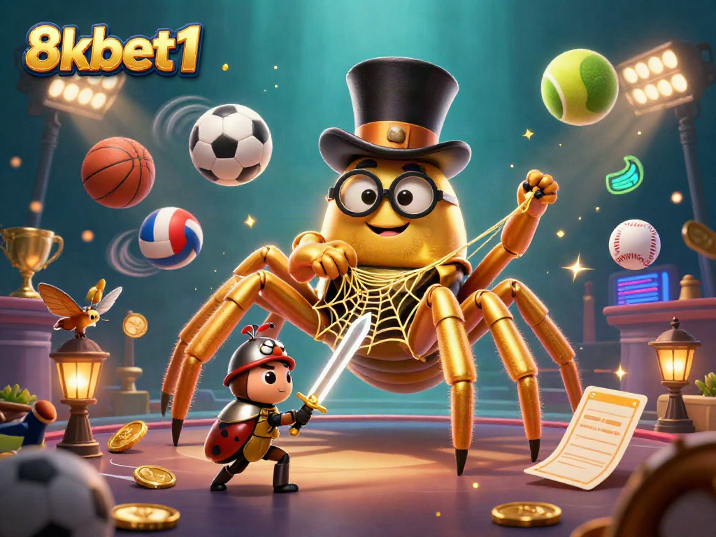 Experience thrilling gameplay at 8xbet1 with a cartoon scene blending casino excitement and vibrant visuals.