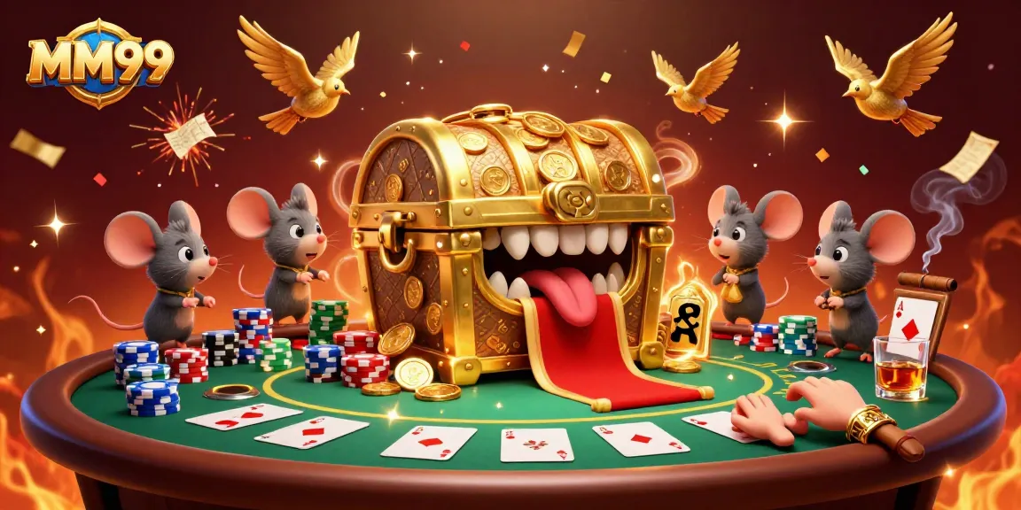 Engage in thrilling MM99 poker with exciting visuals of treasure and adventure.
