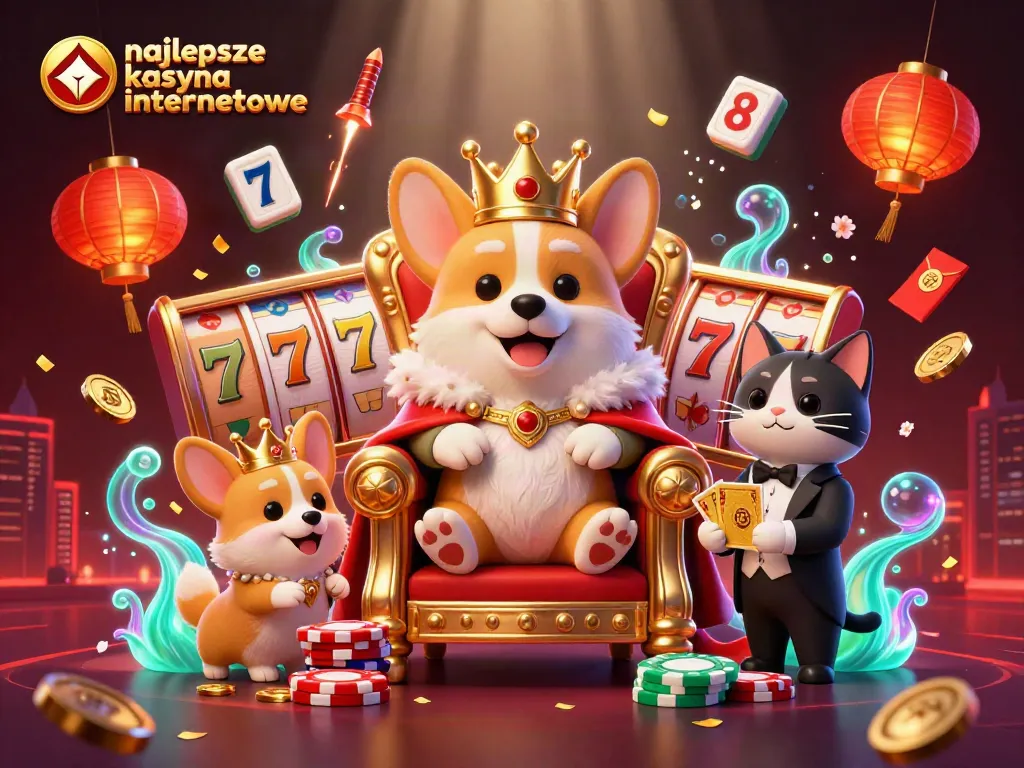 Experience the thrill of najlepsze kasyna internetowe with vibrant casino-themed characters and elements in an engaging 3D illustration.