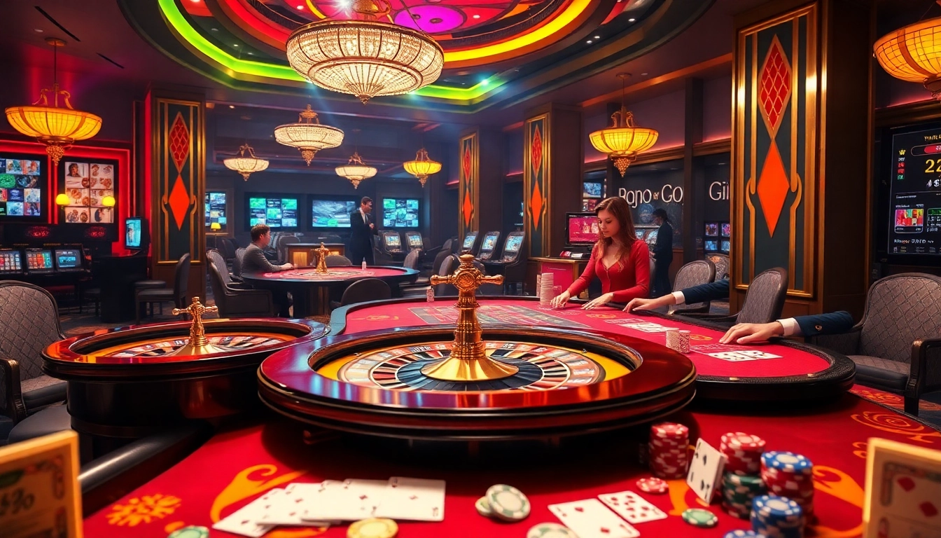 Players experiencing the excitement of TG88 in a luxurious casino setting, engaging in high-stakes gambling.