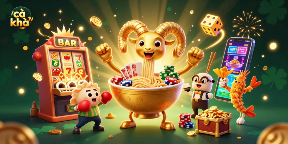 Experience winning strategies with cà khịa tv in this dazzling 3D casino illustration filled with fun characters.