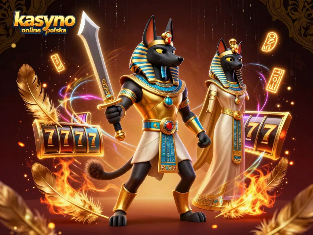 Experience the vibrant kasyno online polska scene with Anubis and Bastet amidst slot games.