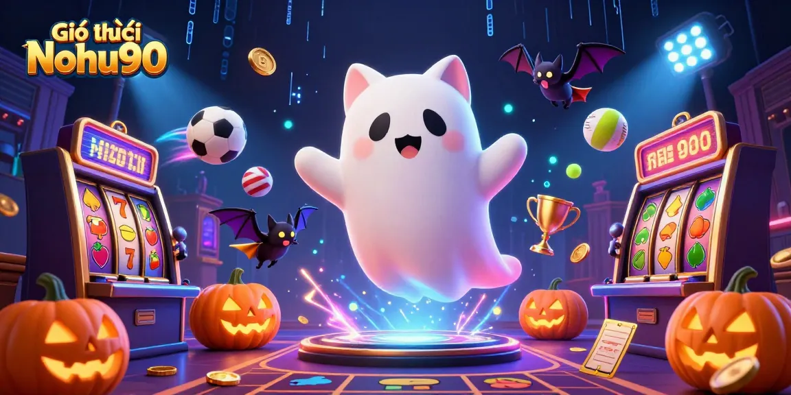 Experience the thrill of the Giới thiệu Nohu90 adventure with a charming ghost cat and exciting casino action.