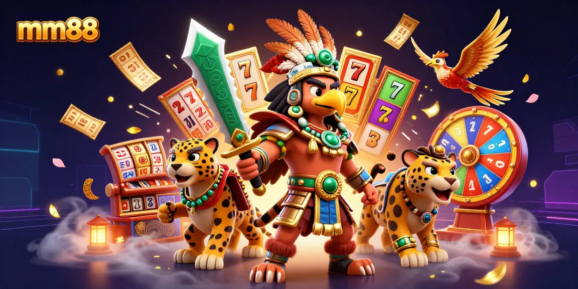 Engage with mm88's vibrant casino games featuring dynamic slot reels and immersive 3D elements.
