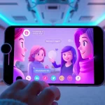 Engaging AI characters on the crushon ia platform in a futuristic chat interface