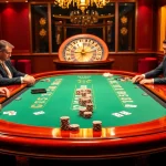 Engaging players at a vipwin casino blackjack table highlighting the thrill of gambling.