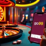 Engaged gamblers enjoying the dynamic online gaming experience at go99, featuring roulette and cards.