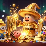 Experience thrilling gaming action with lv88: golden treasures and mystical characters in a dynamic casino scene.