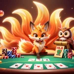 Play poker with sc88 and enjoy vibrant casino spirit in a festive 3D illustration.