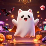 Engage with SC88 Game: Experience the thrill of casino gameplay with vibrant characters in a haunted casino scene.