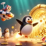 Experience thrilling wins at kuwin with 3D rocket penguin racing through a dazzling casino universe.