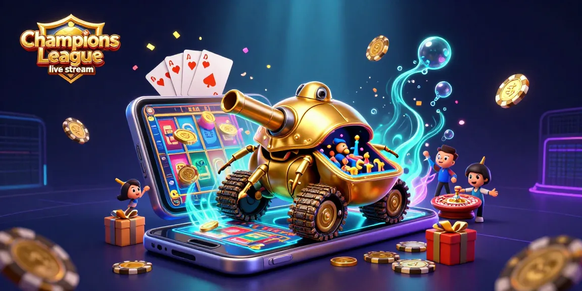 Engage in the Champions League live stream and experience the thrilling atmosphere of a vibrant casino scene.