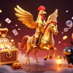 Experience fast payout online casinos Australia with a vibrant scene full of golden treasures and gaming elements.