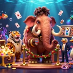Engage with j88 for an exciting casino experience featuring vibrant characters in a lottery-themed atmosphere.