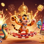 Engage with B52club's vibrant casino world featuring a sultan, magic lamp, and jackpot excitement.