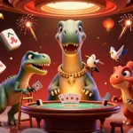 Engage with qs88's dynamic gaming atmosphere featuring animated casino excitement and festive visuals.