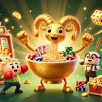 Experience winning strategies with cà khịa tv in this dazzling 3D casino illustration filled with fun characters.