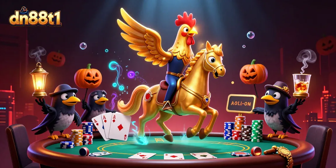 dive into dn88t1's thrilling casino scene with a golden rooster in action