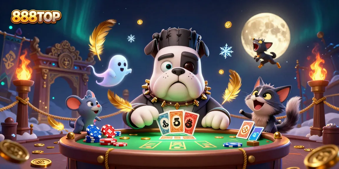 Experience thrilling game action at 888TOP with a unique cartoon character scene that sparks excitement.