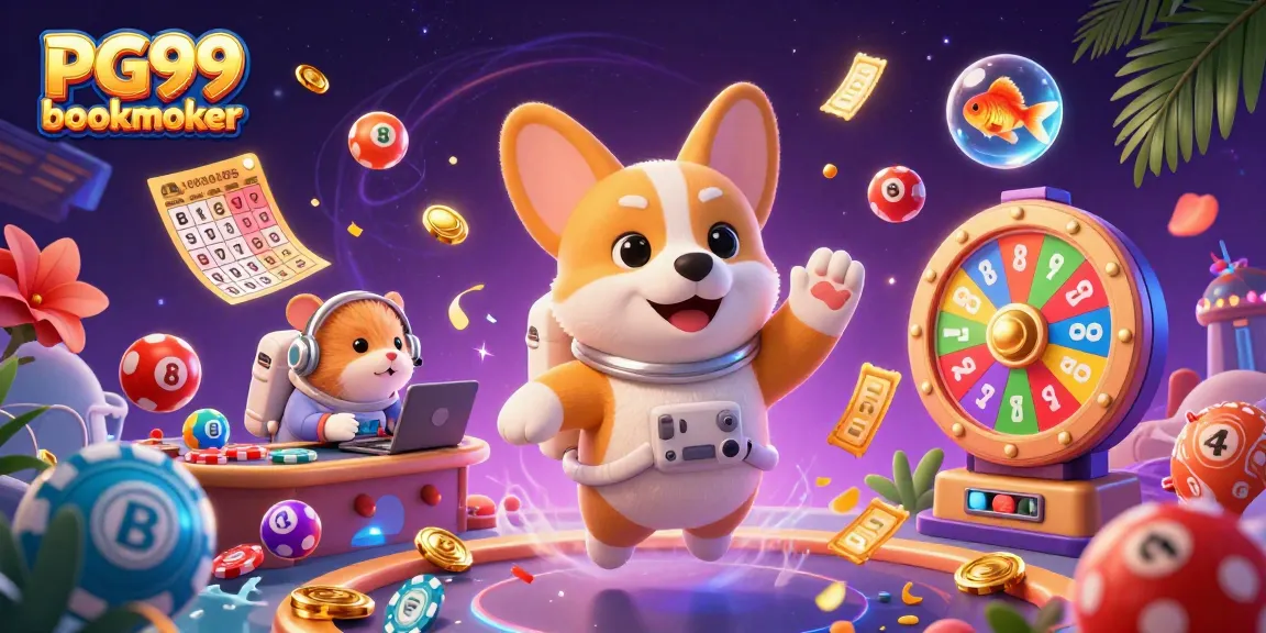 Engage with the exciting PG99 bookmaker casino experience featuring a dynamic scene with animated characters.