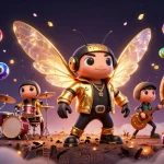 Experience the thrill of j188 with a vibrant scene full of lottery excitement and animated characters.