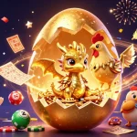 Engage in seamless gaming at 98WIN with a golden dragon surrounded by lucky lottery balls.